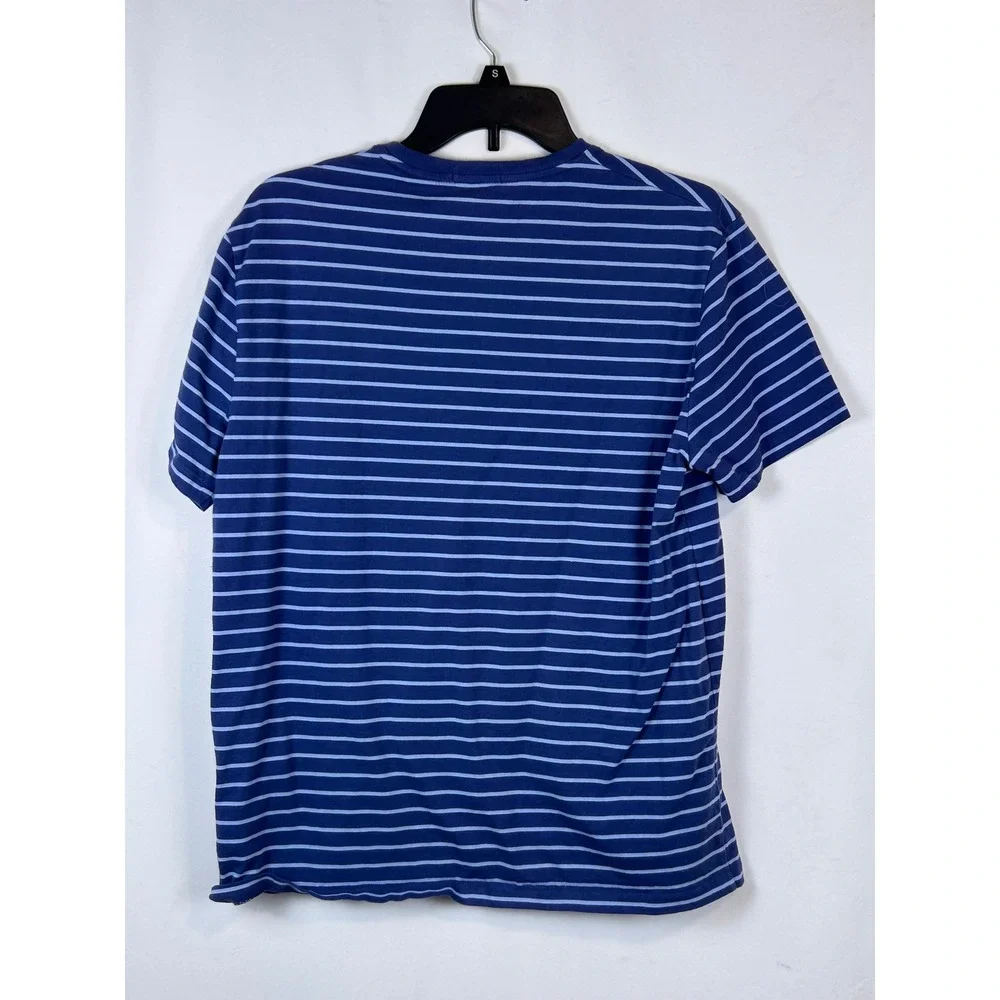 Polo Ralph Lauren Mens Custom Slim Fit Striped T-Shirt Blue Large Short Sleeve